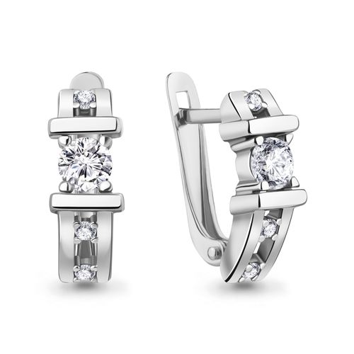 Сапфир каталог товаров Серьги из серебра с фианитом