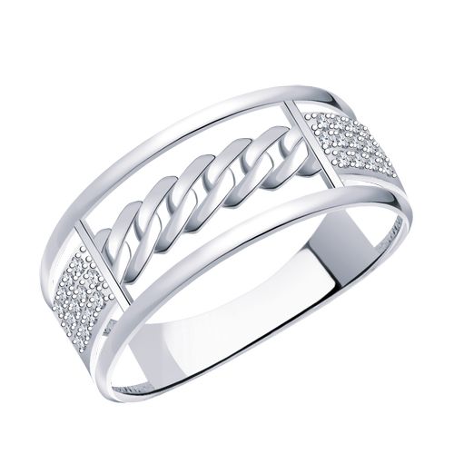 Сапфир каталог товаров Кольцо из серебра с фианитом