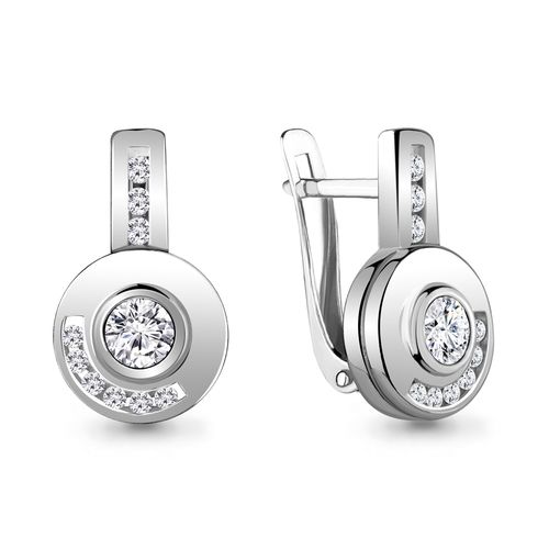 Сапфир каталог товаров Серьги из серебра с фианитом