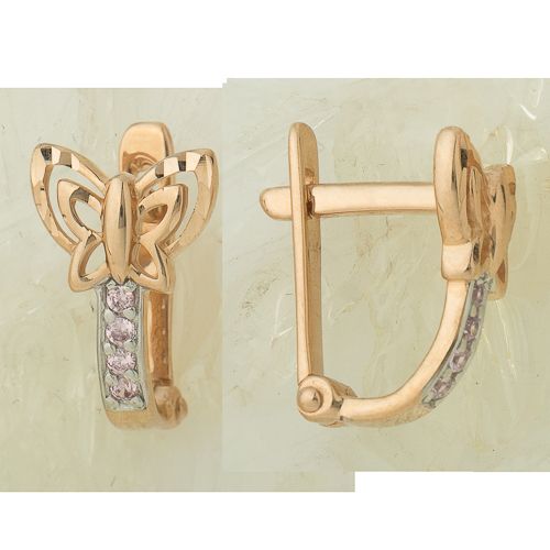 Сапфир каталог товаров Серьги из золота с фианитом