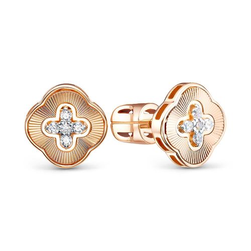 Сапфир каталог товаров Серьги гвоздики из золота с фианитом