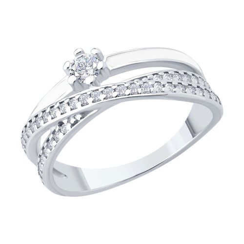 Сапфир каталог товаров Кольцо из серебра с фианитом