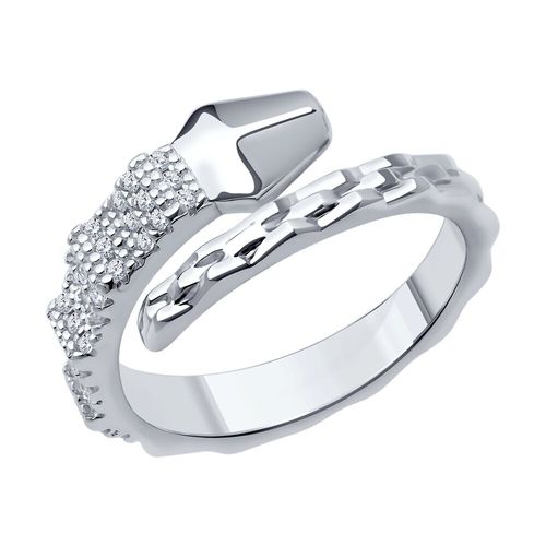 Сапфир каталог товаров Кольцо из серебра с фианитом