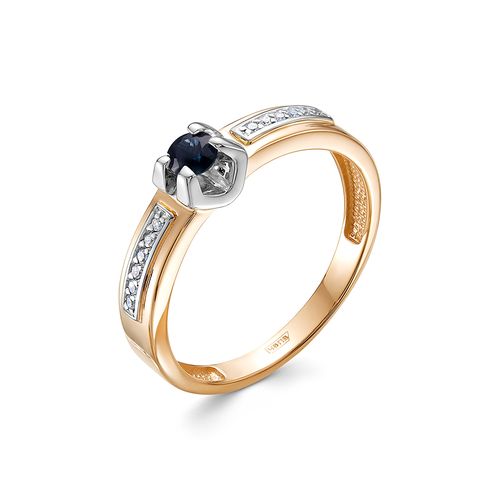 Сапфир каталог товаров Кольцо из золота с бриллиантом, сапфиром