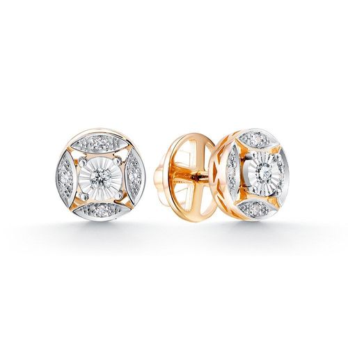 Сапфир каталог товаров Серьги гвоздики из золота с бриллиантом