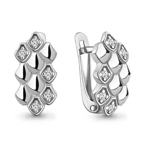 Сапфир каталог товаров Серьги из серебра с фианитом