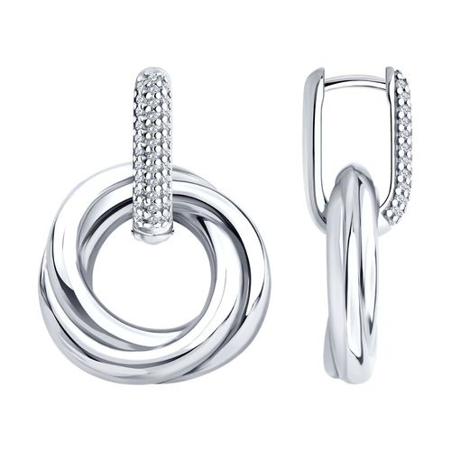 Сапфир каталог товаров Серьги из серебра с фианитом