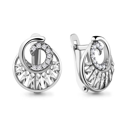 Сапфир каталог товаров Серьги из серебра с фианитом