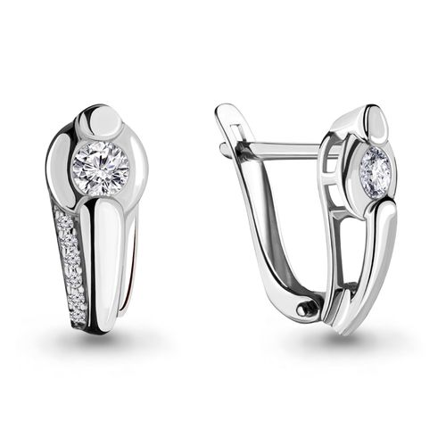 Сапфир каталог товаров Серьги из серебра с фианитом