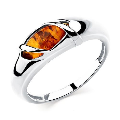 Сапфир каталог товаров Кольцо из серебра с янтарем