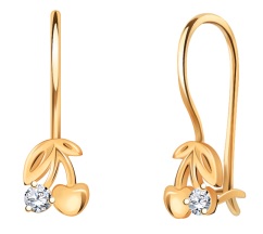 Сапфир каталог товаров Серьги из золота с фианитом