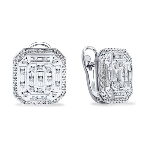 Сапфир каталог товаров Серьги из белого золота с бриллиантом