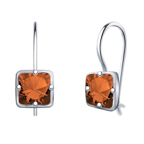 Сапфир каталог товаров Серьги из серебра с фианитом