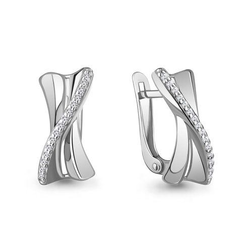 Сапфир каталог товаров Серьги из серебра с фианитом