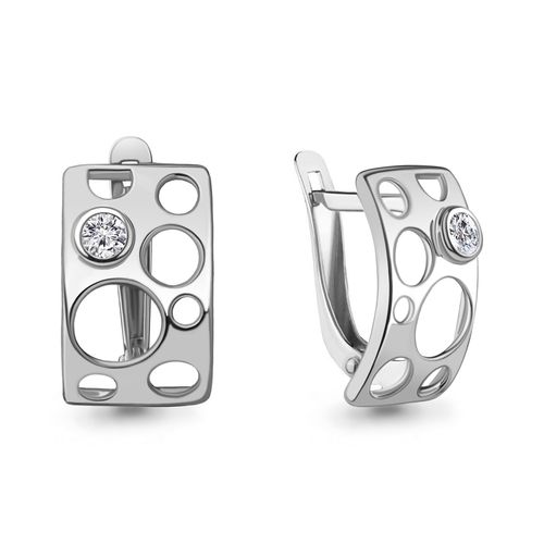 Сапфир каталог товаров Серьги из серебра с фианитом