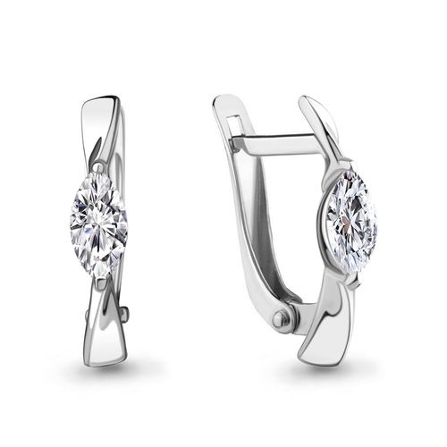 Сапфир каталог товаров Серьги из серебра с фианитом