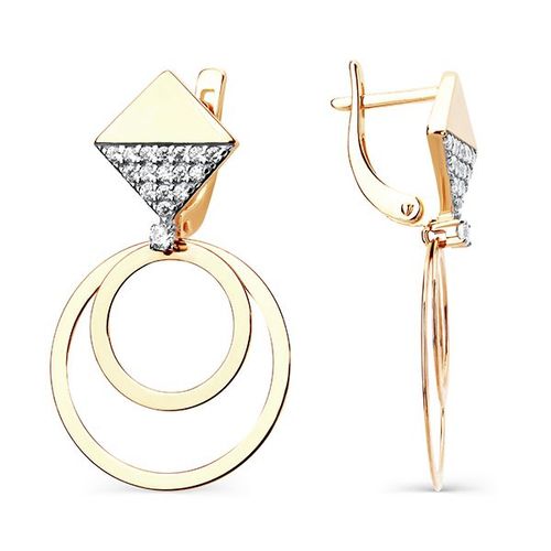 Сапфир каталог товаров Серьги из золота с фианитом