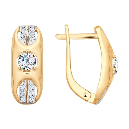 Сапфир каталог товаров Серьги из золота с фианитом