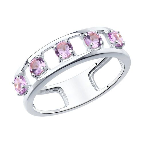 Сапфир каталог товаров Кольцо из серебра с аметистом