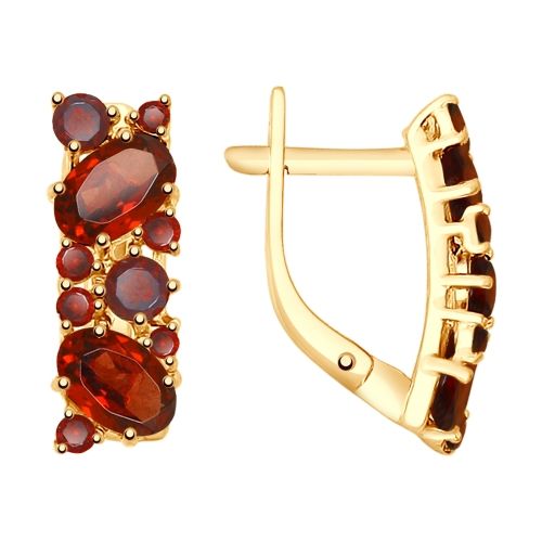 Сапфир каталог товаров Серьги из золота с гранатом