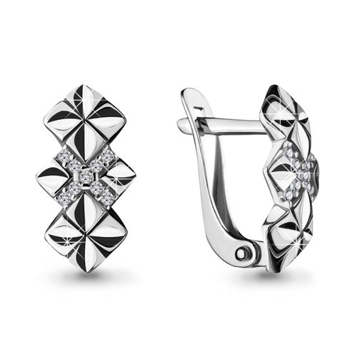 Сапфир каталог товаров Серьги из серебра с фианитом