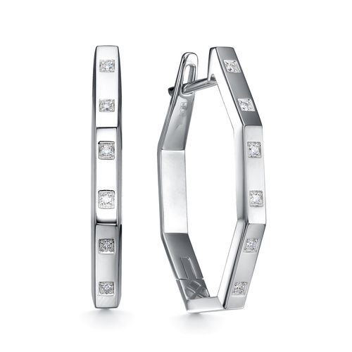 Сапфир каталог товаров Серьги из белого золота с бриллиантом