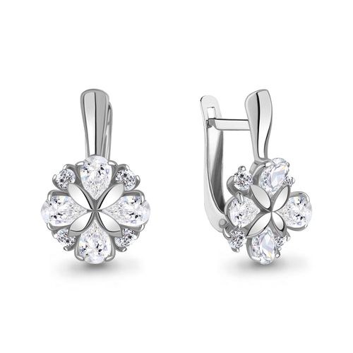 Сапфир каталог товаров Серьги из серебра с фианитом