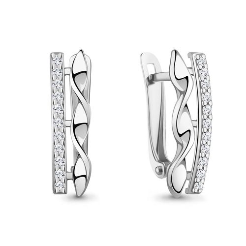 Сапфир каталог товаров Серьги из серебра с фианитом