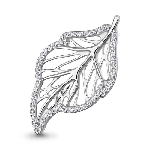 Сапфир каталог товаров Брошь из серебра с фианитом