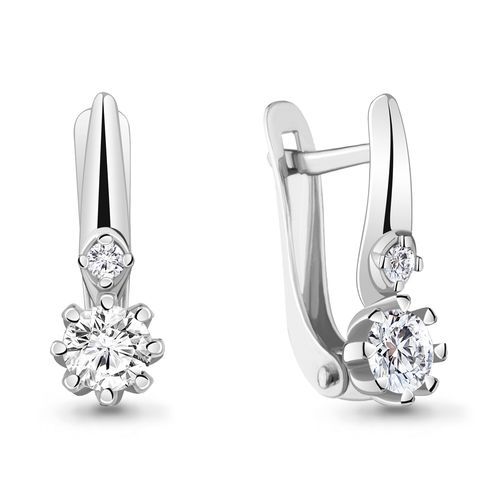 Сапфир каталог товаров Серьги из серебра с фианитом