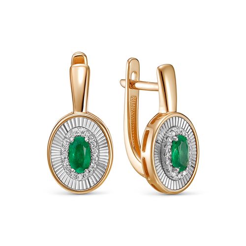 Сапфир каталог товаров Серьги из золота с бриллиантом, изумрудом