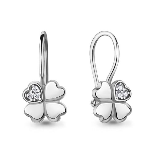 Сапфир каталог товаров Серьги детские из серебра с фианитом