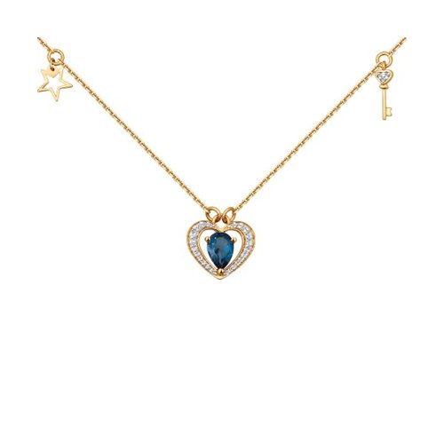 Сапфир каталог товаров Колье из золота с фианитом, топазом