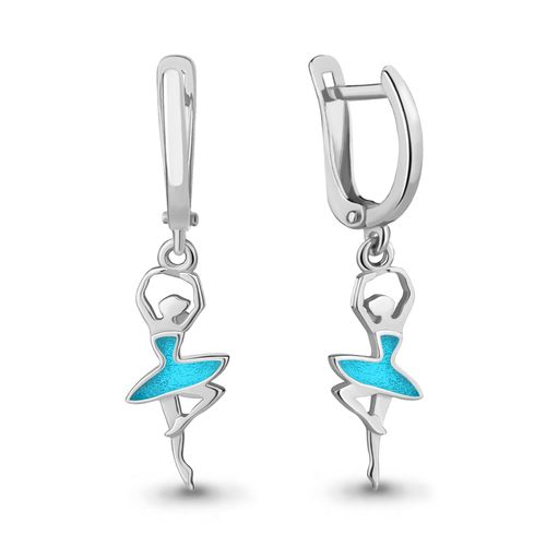 Сапфир каталог товаров Серьги детские из серебра с эмалью