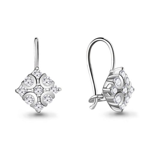 Сапфир каталог товаров Серьги детские из серебра с фианитом