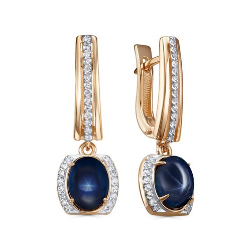 Сапфир каталог товаров Серьги из золота с бриллиантом, сапфиром