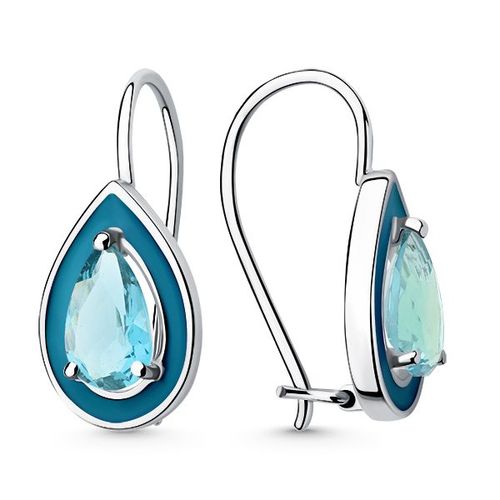 Сапфир каталог товаров Серьги из серебра с эмалью