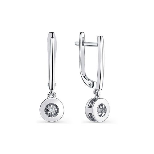 Сапфир каталог товаров Серьги из белого золота с бриллиантом