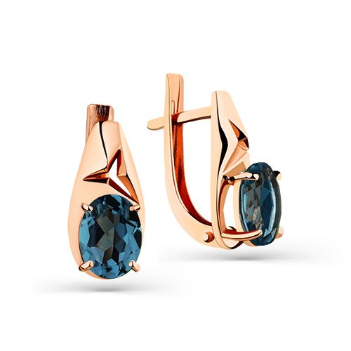 Сапфир каталог товаров Серьги из золота с топазом