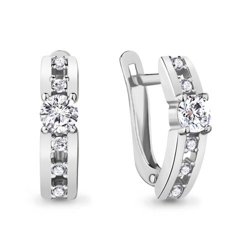 Сапфир каталог товаров Серьги из серебра с фианитом