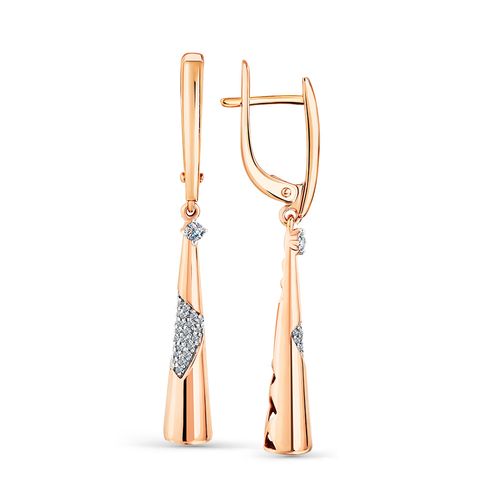 Сапфир каталог товаров Серьги из золота с фианитом