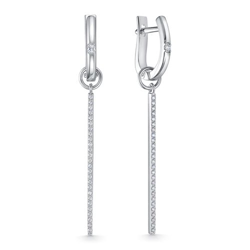 Сапфир каталог товаров Серьги из белого золота с бриллиантом