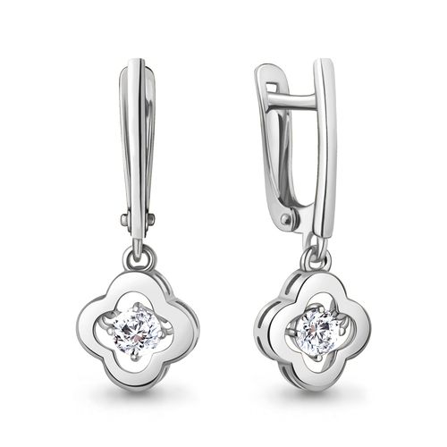 Сапфир каталог товаров Серьги из серебра с фианитом