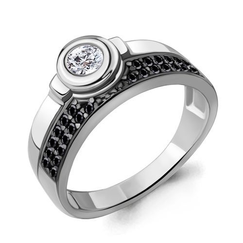 Сапфир каталог товаров Кольцо из серебра с фианитом, ситаллом