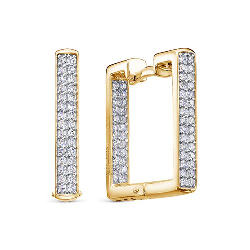 Сапфир каталог товаров Серьги из желтого золота с бриллиантом