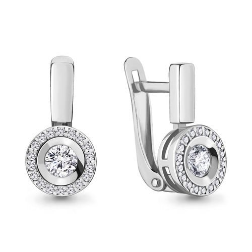 Сапфир каталог товаров Серьги из серебра с фианитом