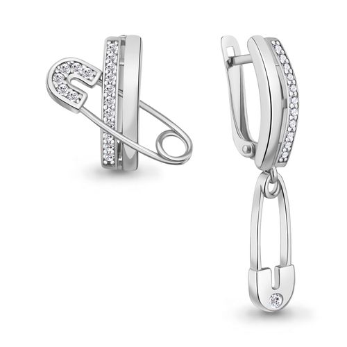 Сапфир каталог товаров Серьги из серебра с фианитом