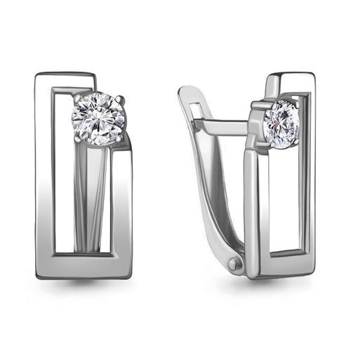 Сапфир каталог товаров Серьги из серебра с фианитом