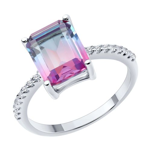 Сапфир каталог товаров Кольцо из серебра с фианитом