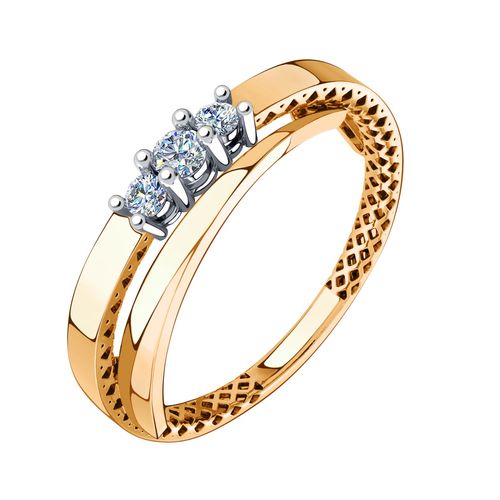 Сапфир каталог товаров Кольцо из золота с фианитом